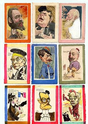 Cartes postales caricatures Orens