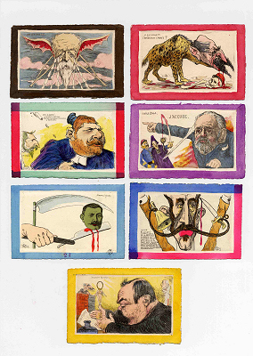 Cartes postales caricatures Orens